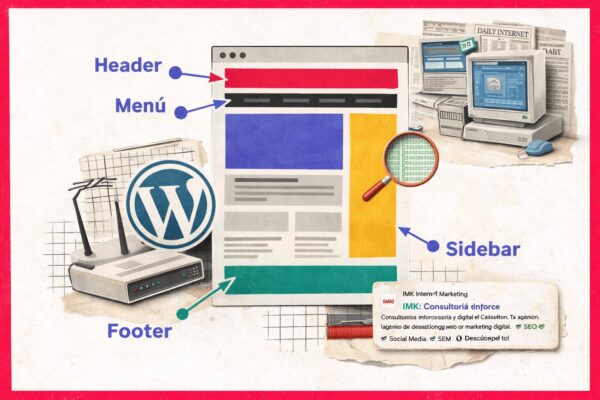 Partes de una p&aacute;gina web en WordPress