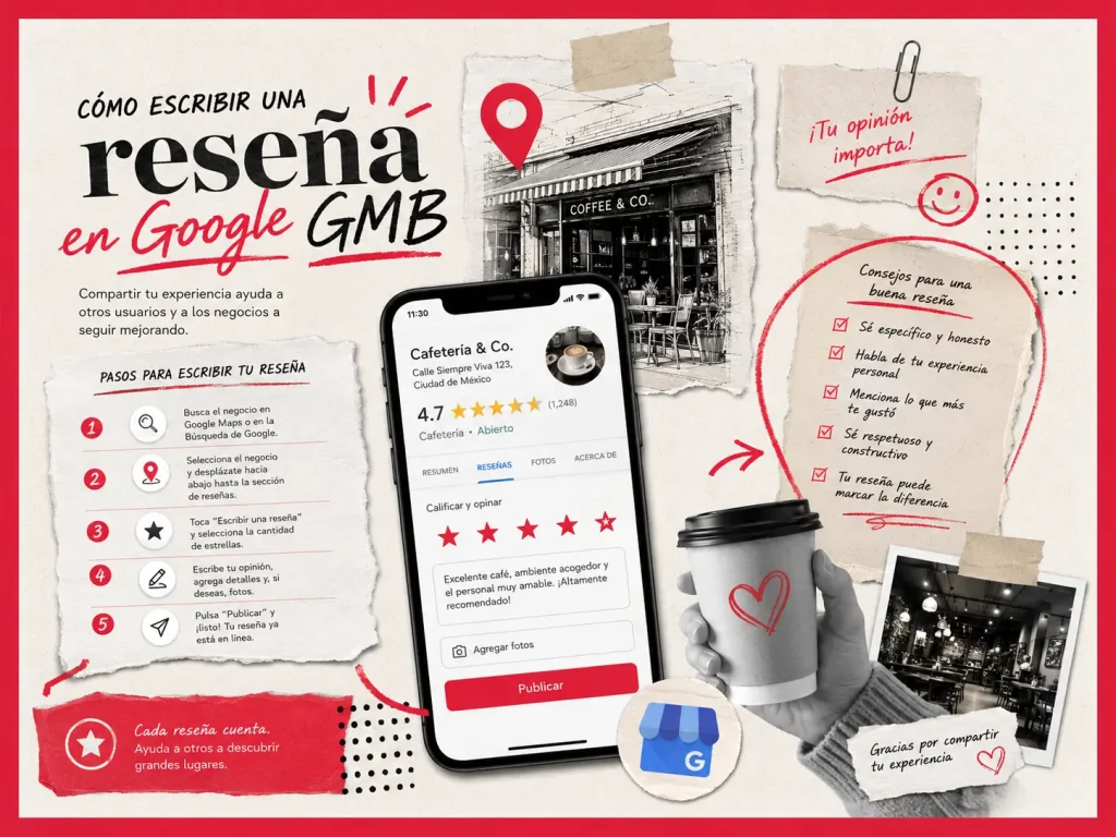 Cómo escribir una reseña en Google GMB Cómo escribir una reseña en Google GMB
